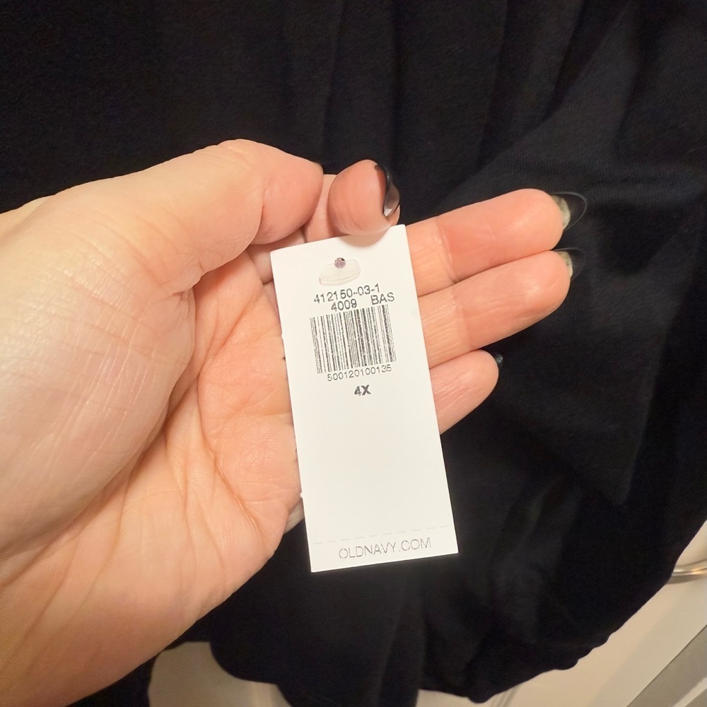 Old Navy Black Open Front Cardigan. Live-in French Terry 4X - Picture 4 of 6